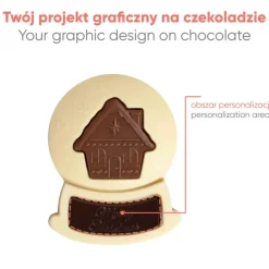 Czekoladowy Kształt Bożonarodzeniowa Kula Śnieżna Print / Wielokolorowy S0592P/XM