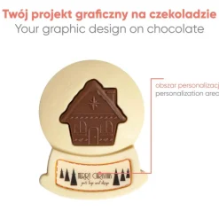 Czekoladowy Kształt Bożonarodzeniowa Kula Śnieżna Print / Wielokolorowy S0592P/XM