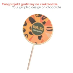 Czekoladowy lizak z nadrukiem Lolly Font 40 g / Wielokolorwy S0469