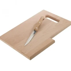 Deska kuchenna drewniana z nożem LIZZANO / Brązowy 338801