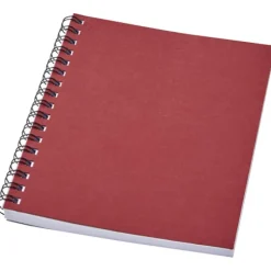 Desk-Mate® kolorowy kołonotatnik A6 z materiałów z recyklingu / Czerwony 21018821