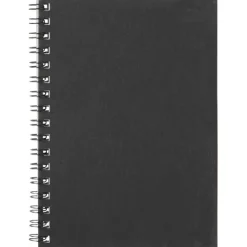 Desk-Mate® kolorowy kołonotatnik A6 z materiałów z recyklingu / Czarny 21018890