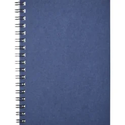 Desk-Mate® kolorowy kołonotatnik A6 z materiałów z recyklingu / Ciemnoniebieski 21018855