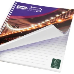Desk-Mate® kołozeszyt A5 z zadrukowaną tylną okładką / Biały 21291013