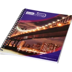 Desk-Mate® kołozeszyt A5 z zadrukowaną tylną okładką / Czarny 21291903