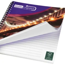 Desk-Mate® kołozeszyt A5 z zadrukowaną tylną okładką / Czarny 21291903