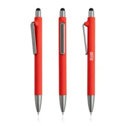 Dlugopis Soft Touch z recyklingowanego plastiku / Soft RPP / Ciemnozielony IP13159644