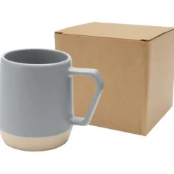 Dolce kubek ceramiczny o pojemności 300 ml z matowym wykończeniem / Szary 10085582