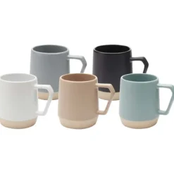 Dolce kubek ceramiczny o pojemności 300 ml z matowym wykończeniem / Szary 10085582