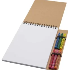 Doodle notatnik spiralny A5 z miękką okładką i zestaw kredek świecowych / Piasek pustyni 10796706