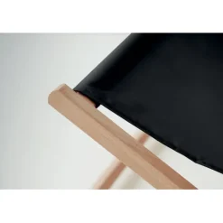Drewniane krzesło plażowe / Czarny MO6503-03