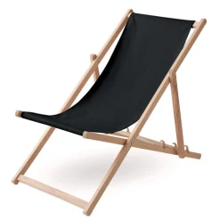 Drewniane krzesło plażowe / Czarny MO6503-03