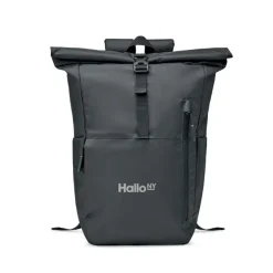 300D RPET plecak typu rolltop / Czarny MO2051-03