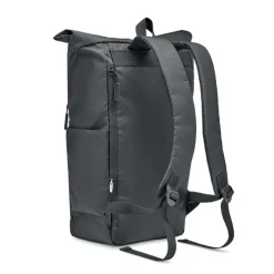300D RPET plecak typu rolltop / Czarny MO2051-03