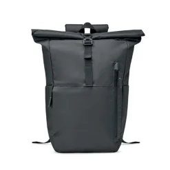 300D RPET plecak typu rolltop / Czarny MO2051-03