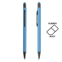 Długopis aluminiowy, gumowany, touch / Fabir / Tourquise Blue IP13149663