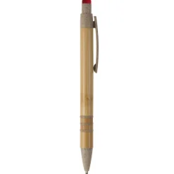 Długopis bambusowo-słomkowy Stylus / Beżowy / czerwony LT87282-N5521