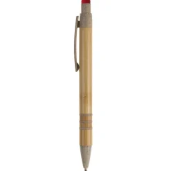 Długopis bambusowo-słomkowy Stylus / Beżowy / czerwony LT87282-N5521