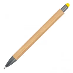 Długopis drewniany touch pen LUCIO / żółty 1219408