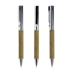 Długopis ekologiczny w kartonowym etui / Thevertia / Srebrny IP13153890