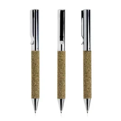 Długopis ekologiczny w kartonowym etui / Thevertia / Srebrny IP13153890