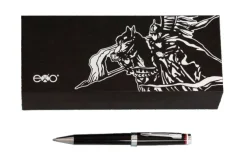 Długopis EXO Husaria Polska, czarny korpus, motyw flagi, wykończenia chromowane, etui Husaria / Czarny EXP1020.HPCTBP-CZ