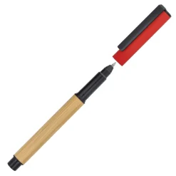 Długopis kulkowy bambusowy / Ciemnoczerwony LT81152-N0020