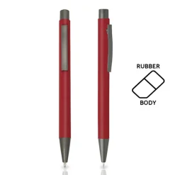 Długopis metalowy aluminiowy soft touch / Rupen / Dark Red IP13148753