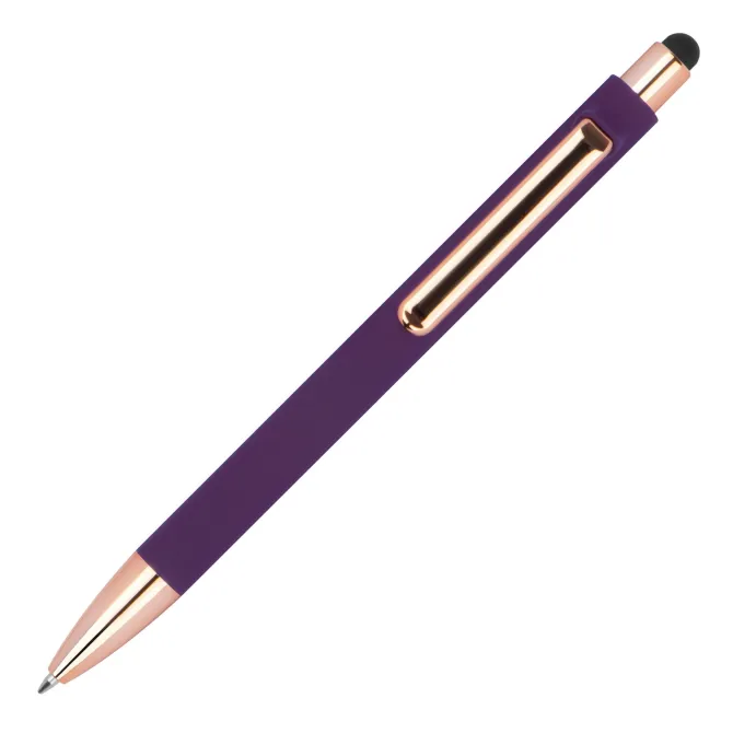Długopis plastikowy soft touch LENA / Fioletowy 1387312