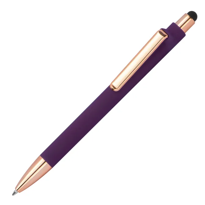 Długopis plastikowy soft touch LENA / Fioletowy 1387312