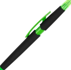 Długopis plastikowy z zakreślaczem touch pen EMMETT / Jasnozielony 1096529