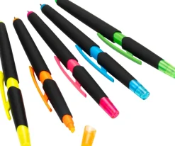 Długopis plastikowy z zakreślaczem touch pen EMMETT / Jasnoniebieski 1096524