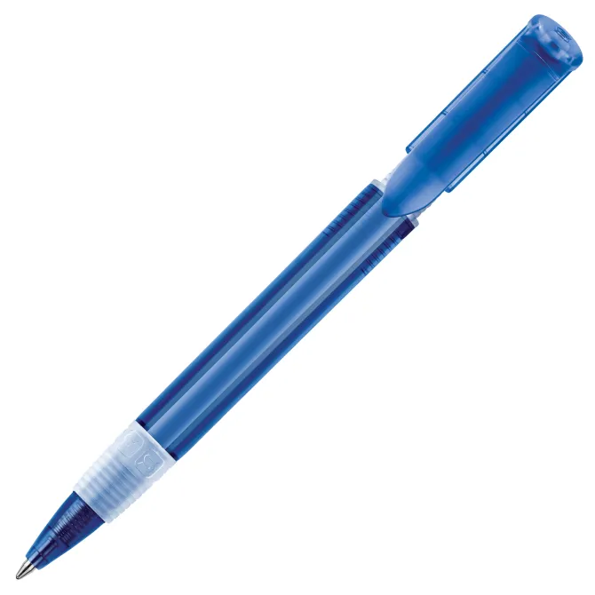 Długopis S40 Grip przejrzysty / Transparentny / ciemnoniebieski LT87527-N0410