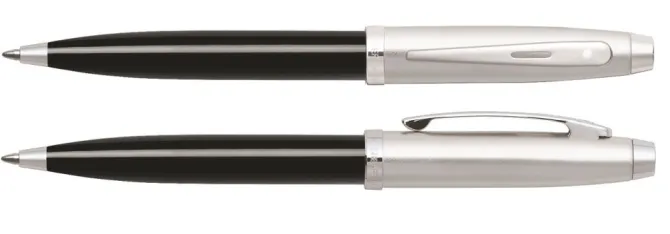 Długopis Sheaffer kolekcja 100, czarny/chrom, wykończenia chromowane, etui prezentowe / Czarny EXP9313BP-CZ