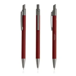 Długopis Soft Touch z recyklingowanego aluminium / Peralu / Dark Red IP13159453