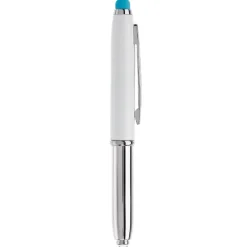 Długopis Stylus Shine+rysik / Biały / jasnoniebieski LT87794-N0112