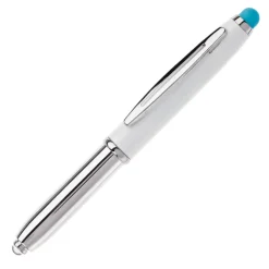 Długopis Stylus Shine+rysik / Biały / jasnoniebieski LT87794-N0112