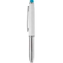 Długopis Stylus Shine+rysik / Biały / jasnoniebieski LT87794-N0112