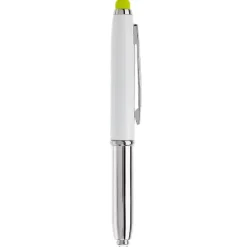 Długopis Stylus Shine+rysik / Biały / jasnozielony LT87794-N0132