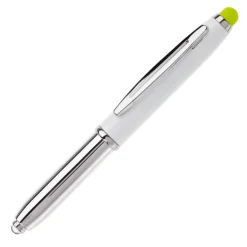Długopis Stylus Shine+rysik / Biały / jasnozielony LT87794-N0132