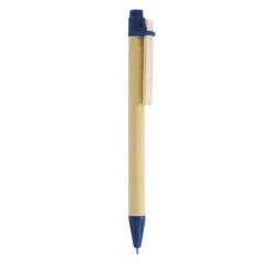 Długopis tekturowy z drewnianym klipsem / Recypen / Royal blue IP13127464