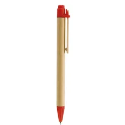 Długopis tekturowy z drewnianym klipsem / Recypen / Zielony IP13127442