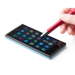 Długopis, touch pen, stojak na telefon / Czerwony V1753-05