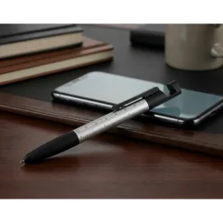 Długopis wielofunkcyjny, touch pen, stojak na telefon, czyścik do ekranu, linijka, śrubokręty | Tonu / Szary V1849-19