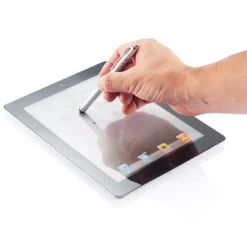 Długopis 4 w 1, touch pen, wskaźnik laserowy, latarka / Srebrny P327.102