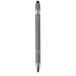 Długopis z rysikiem aluminium / Kamienny Szary MO2798-15