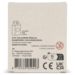 8-elementowy zestaw do kolorowania w pudełku z kartonu z recyklingu / Ecru LT91522-N0054