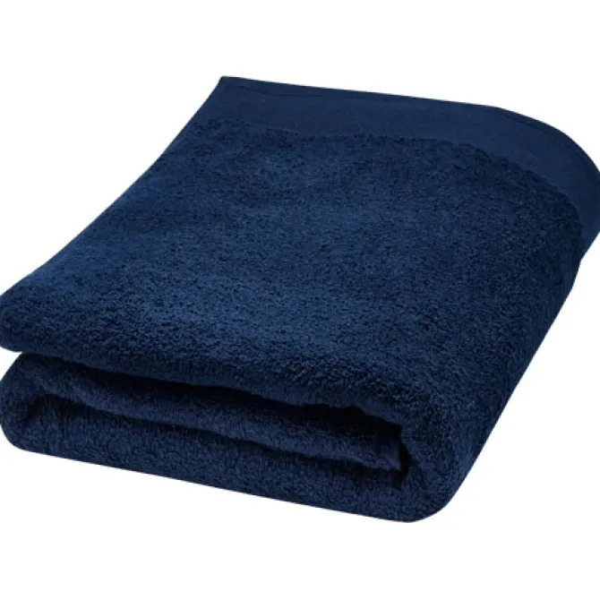 Ellie bawełniany ręcznik kąpielowy o gramaturze 550 g/m² i wymiarach 70 x 140 cm / Granatowy 11700655