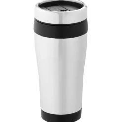 Elwood izolowany kubek o pojemności 410 ml ze stali nierdzewnej pochodzącej z recyklingu z certyfikatem RCS  / Czarny 10076390