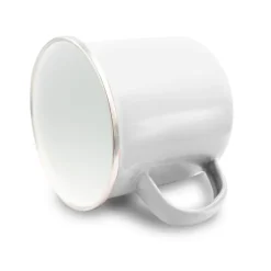 Emaliowany kubek 360 ml | Sandra / Biały V0800-02